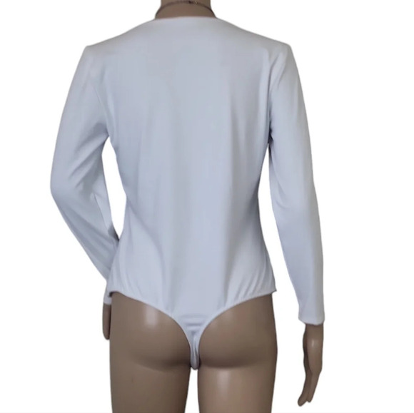 Free People Truth Or Square Bodysuit White Basic - Picture 3 of 5